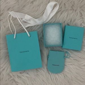 Tiffany shopping bag, small box, and pouch